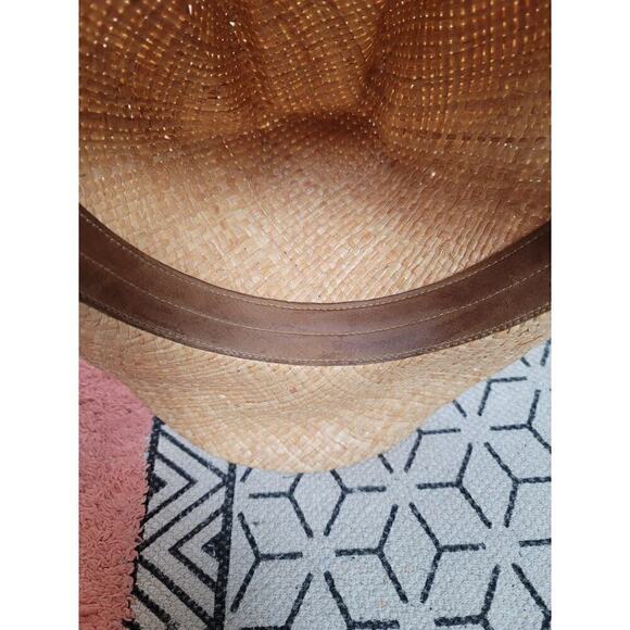 SHADY BRADY BUFFALO NICKEL & HORSE HAIR BRAID STRAW COWBOY HAT, SZ LARGE - Picture 9 of 13